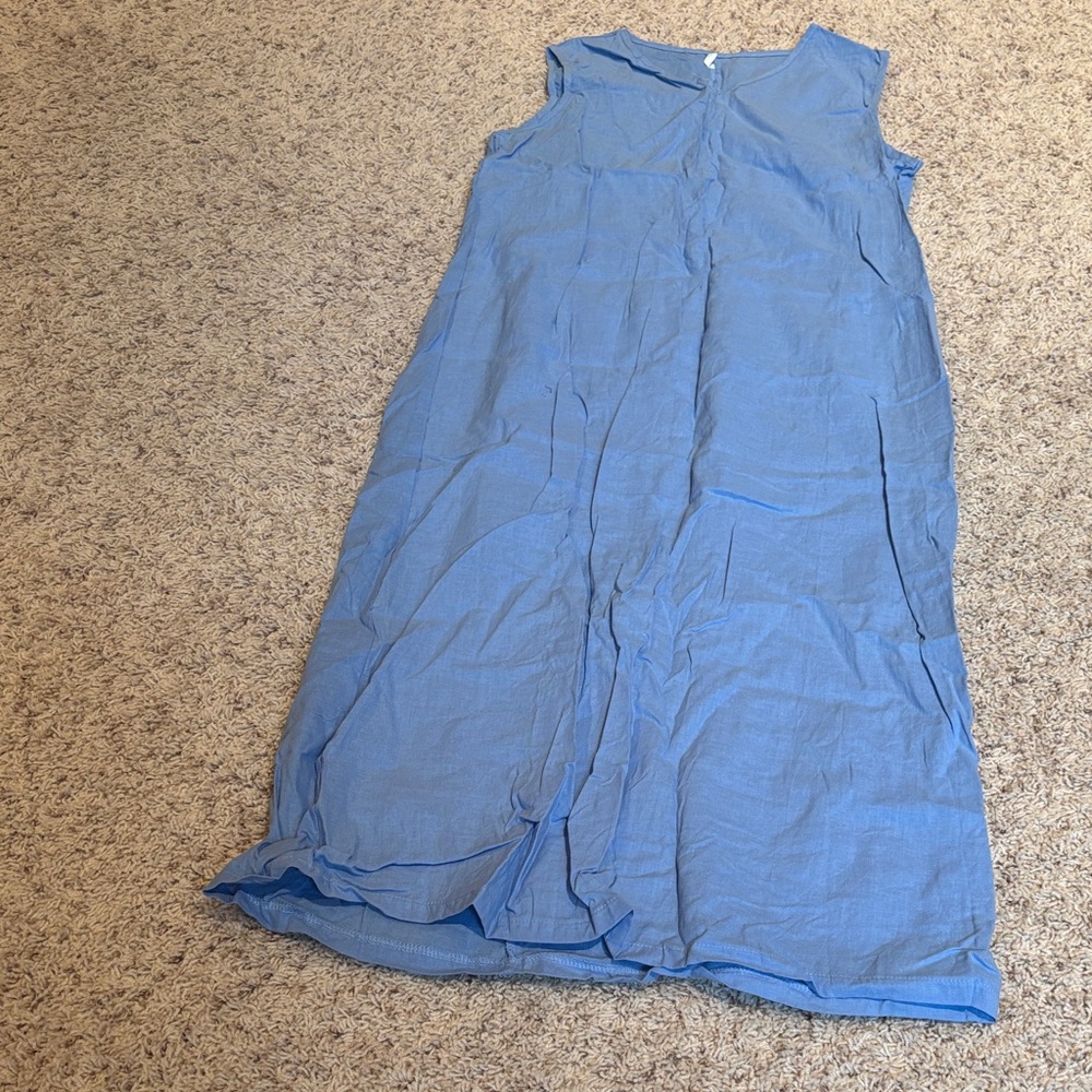 Sleeveless Blue Maxi Dress